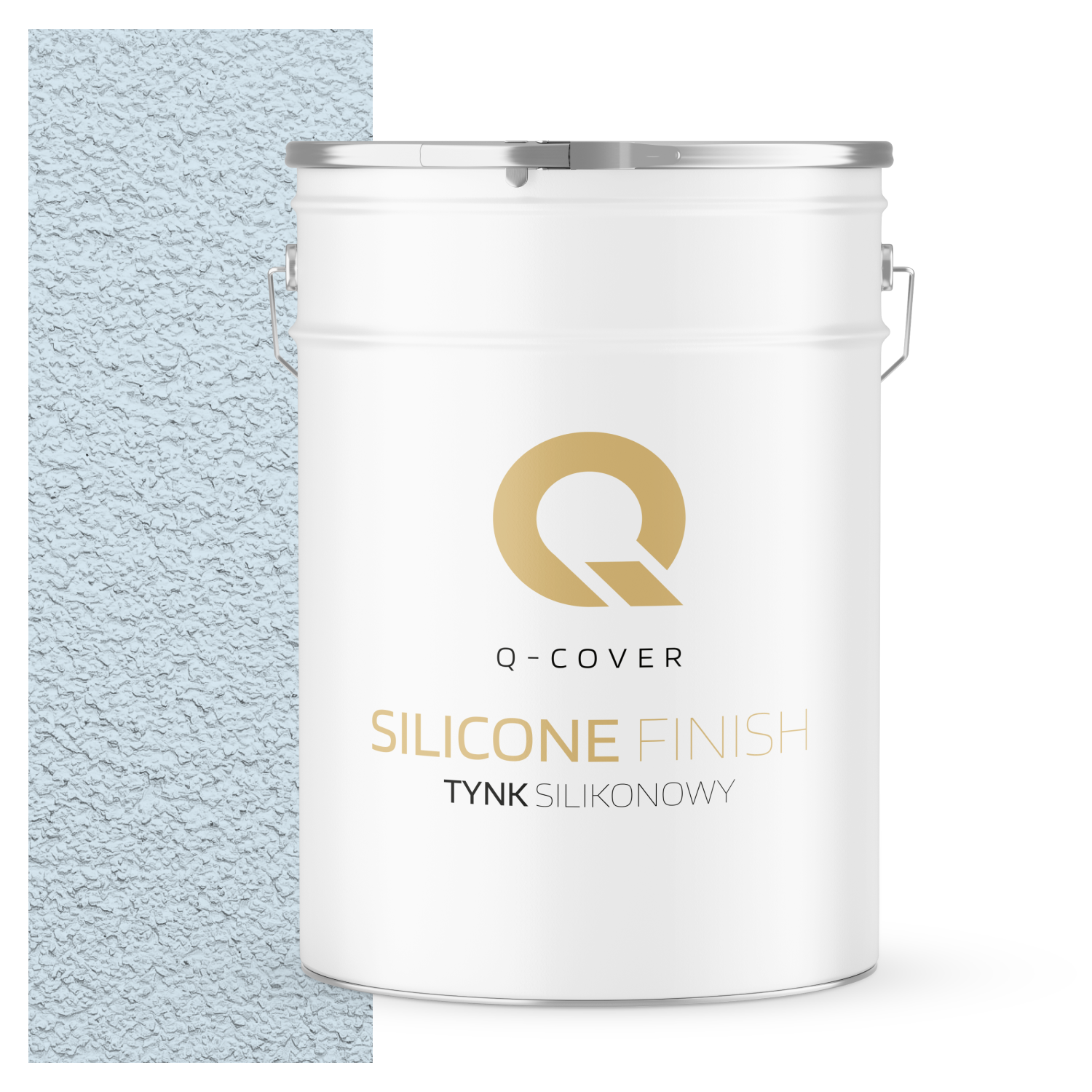 Tynk Silikonowy Elewacyjny Baranek 3.0mm Q-Cover Biel złamana w niebieski F111 25KG