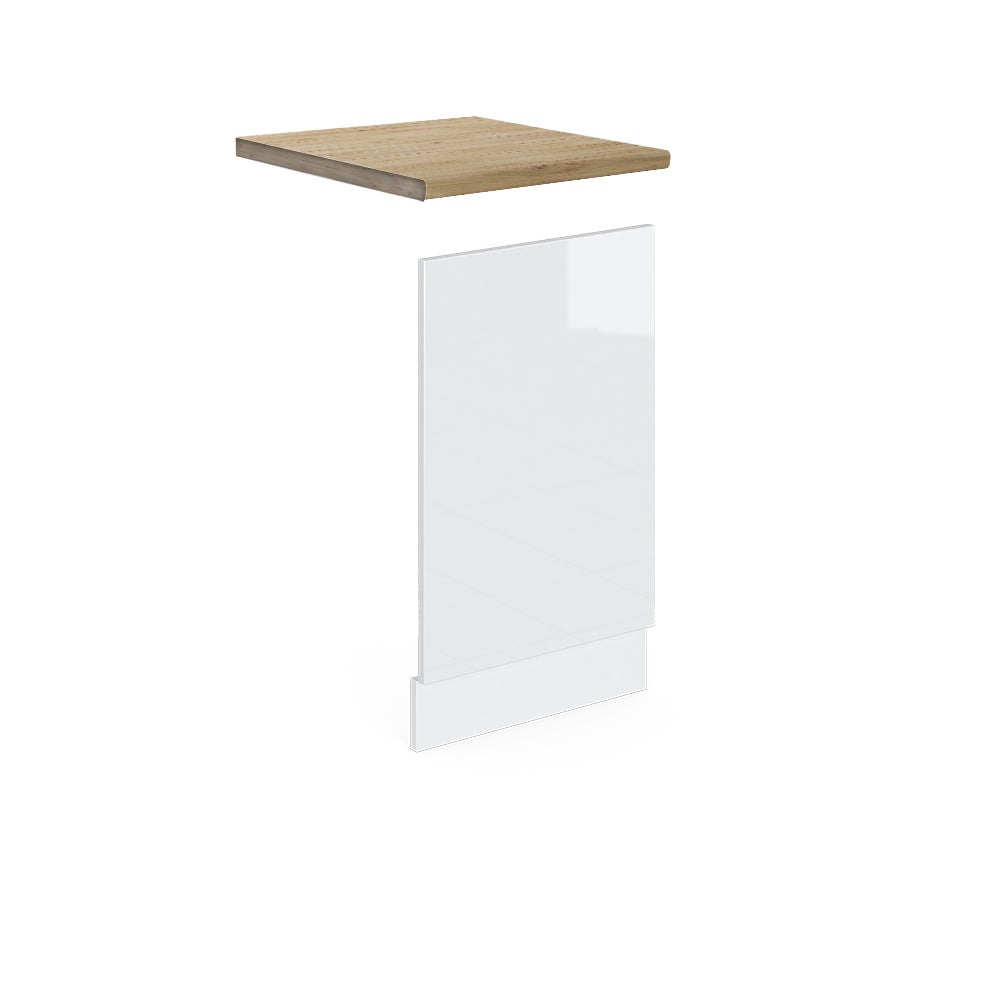 Vicco Panel przedni R-Line, Biały wysoki połysk, 45 cm , BP Dąb