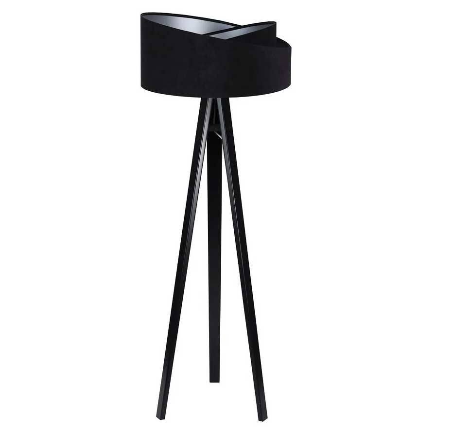 Lampa stojąca GEMSTONE czarna/srebrna