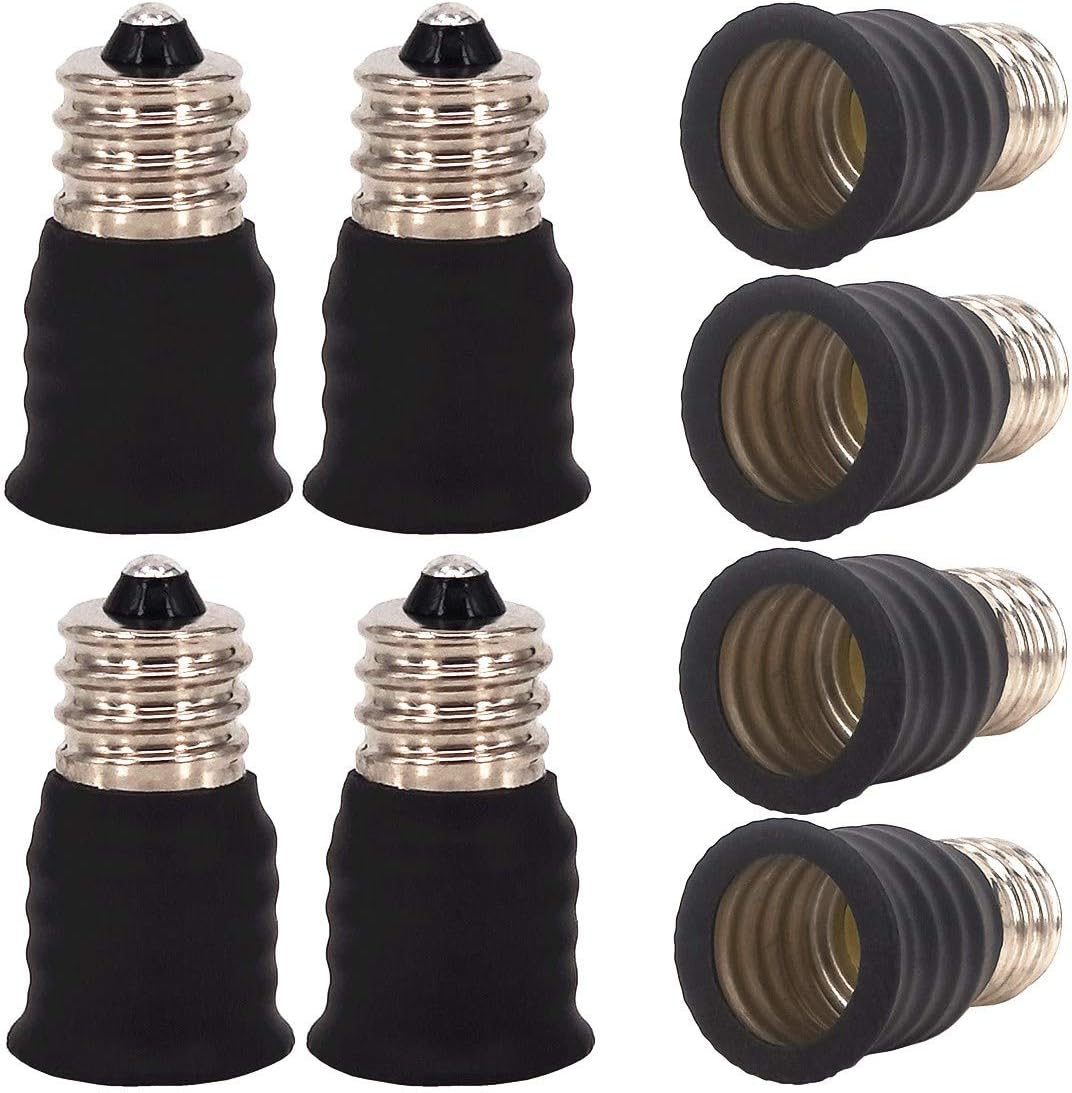 Zestaw 8 adapterów E12 na E14 do żarówek E12 na E14