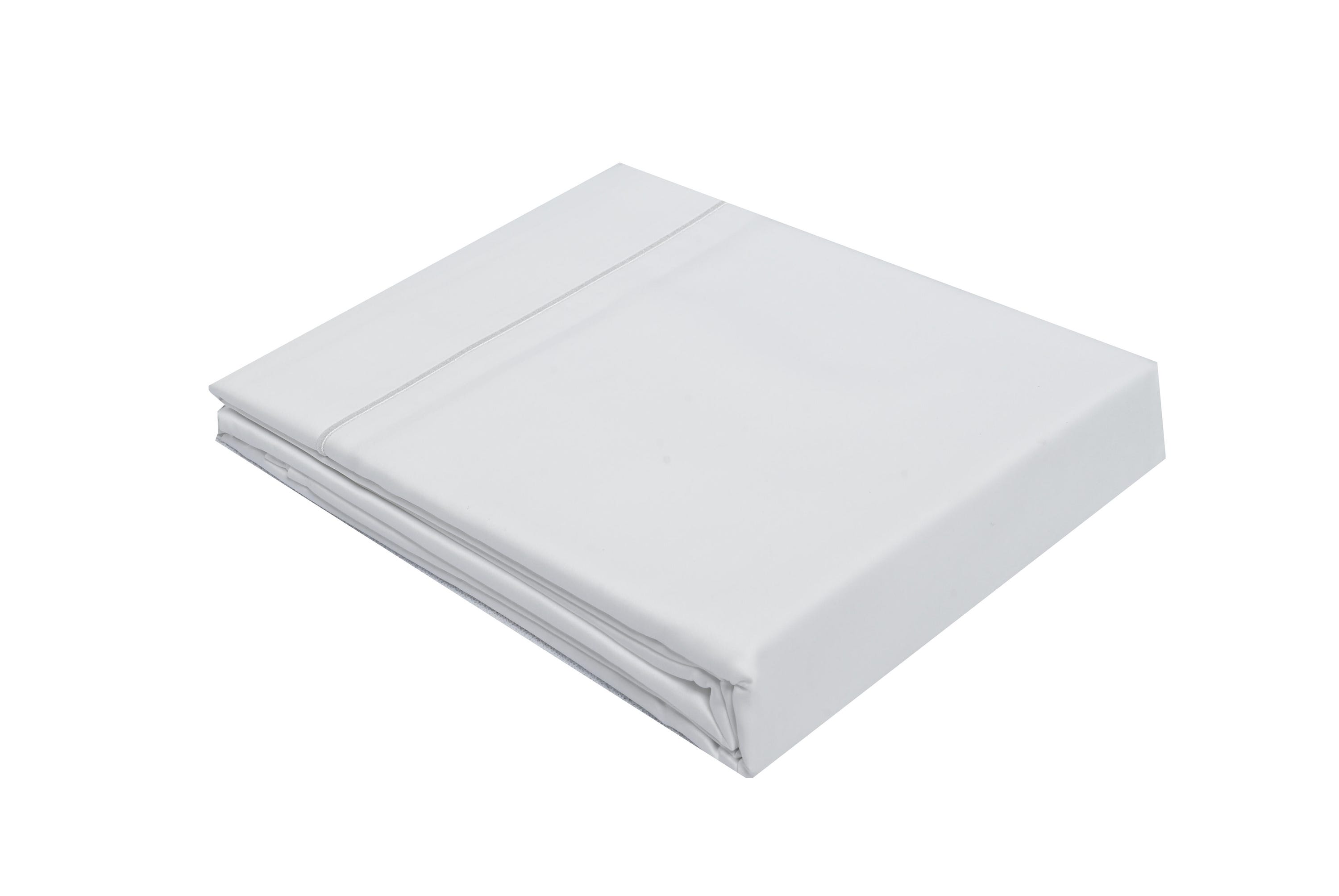 Drap de dessus Bordón INSPIRE en coton 300 fils blanc pour lit de 90 cm - 8