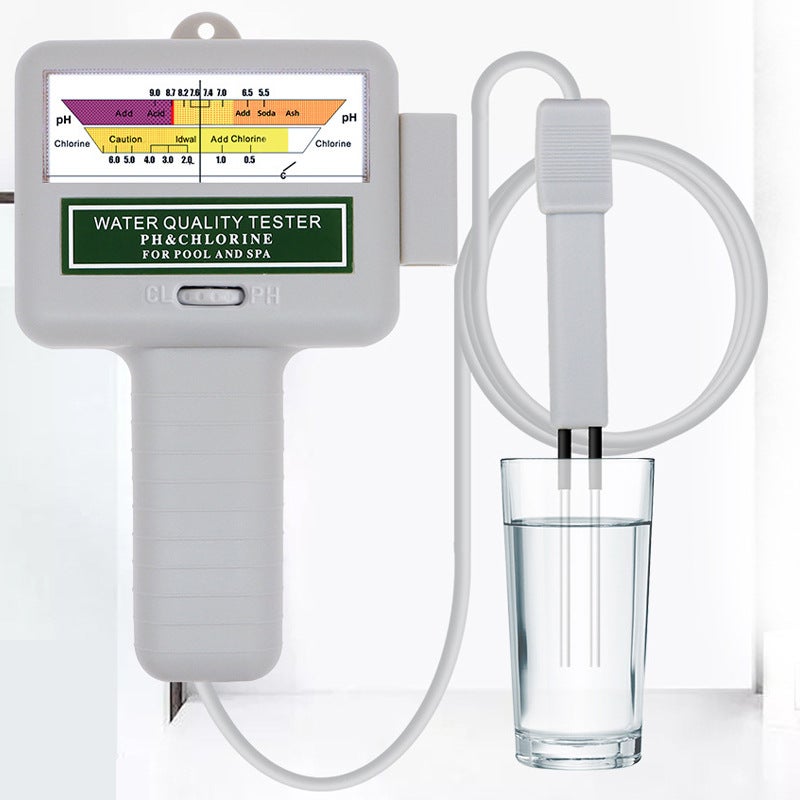 Tester wody basenowej, tester chloru resztkowego i pH, przenośny tester basenowy 2 w 1 do wody pitnej, akwarium, basenu