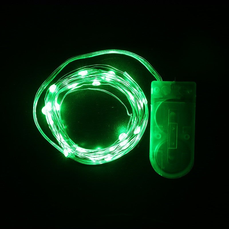 Instalatie Craciun Flippy, 1 m, 10 LED-uri, verde, cu baterii