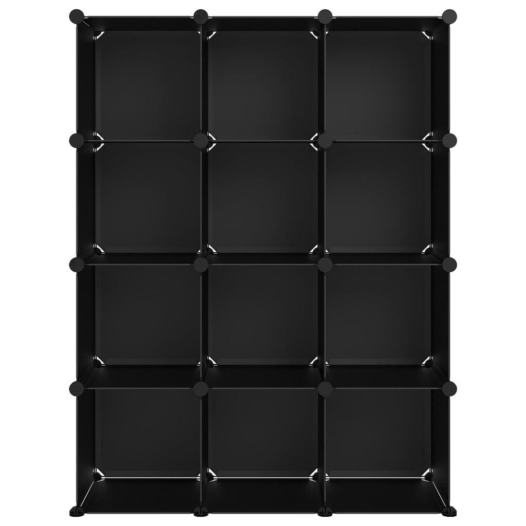 Estante cúbica com 12 compartimentos em PP preto – ComfortXL - 3