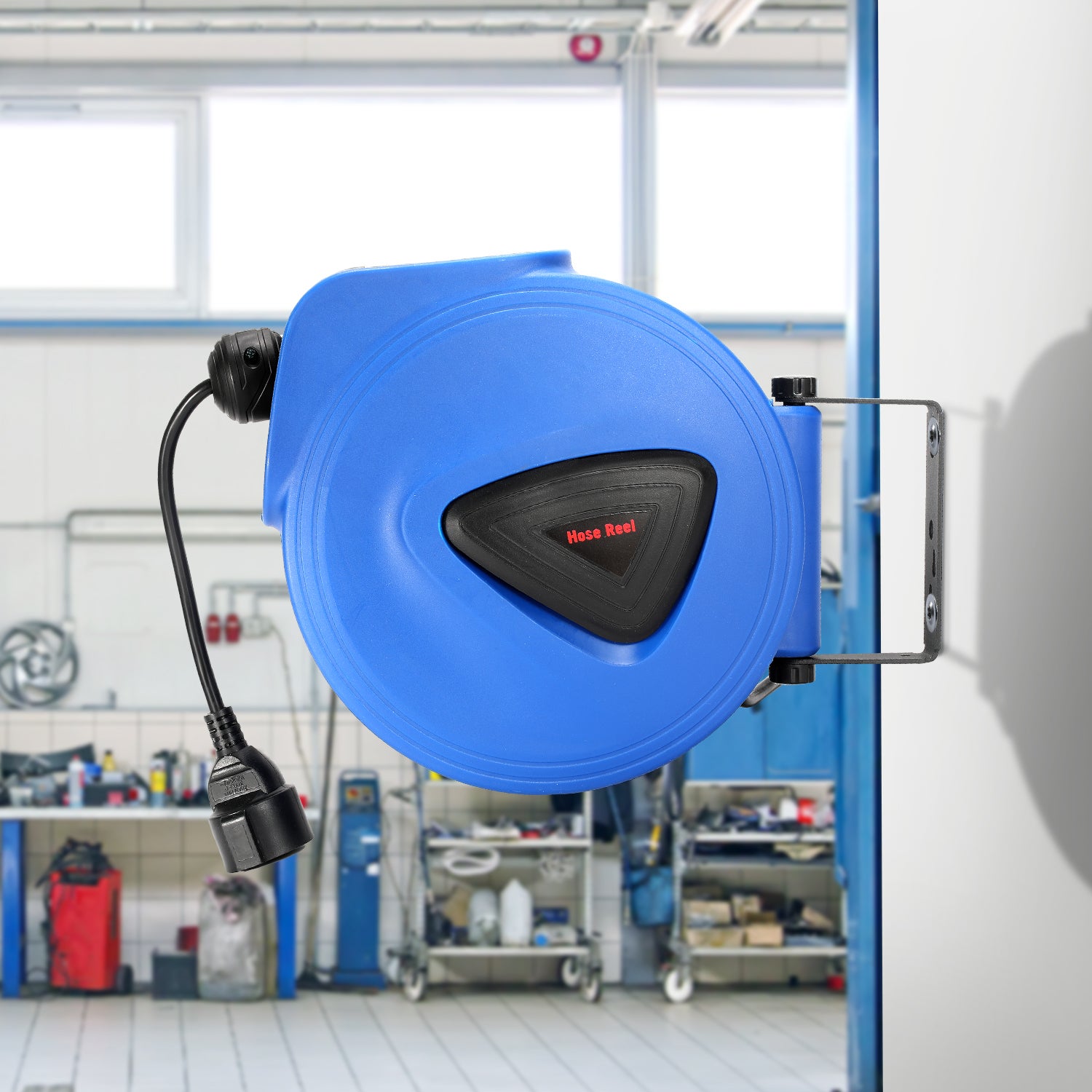 enrouleur electrique automatique enrouleur electrique mural 20 m boîtier plastique cordon 1,5m pivotable 180° - 7