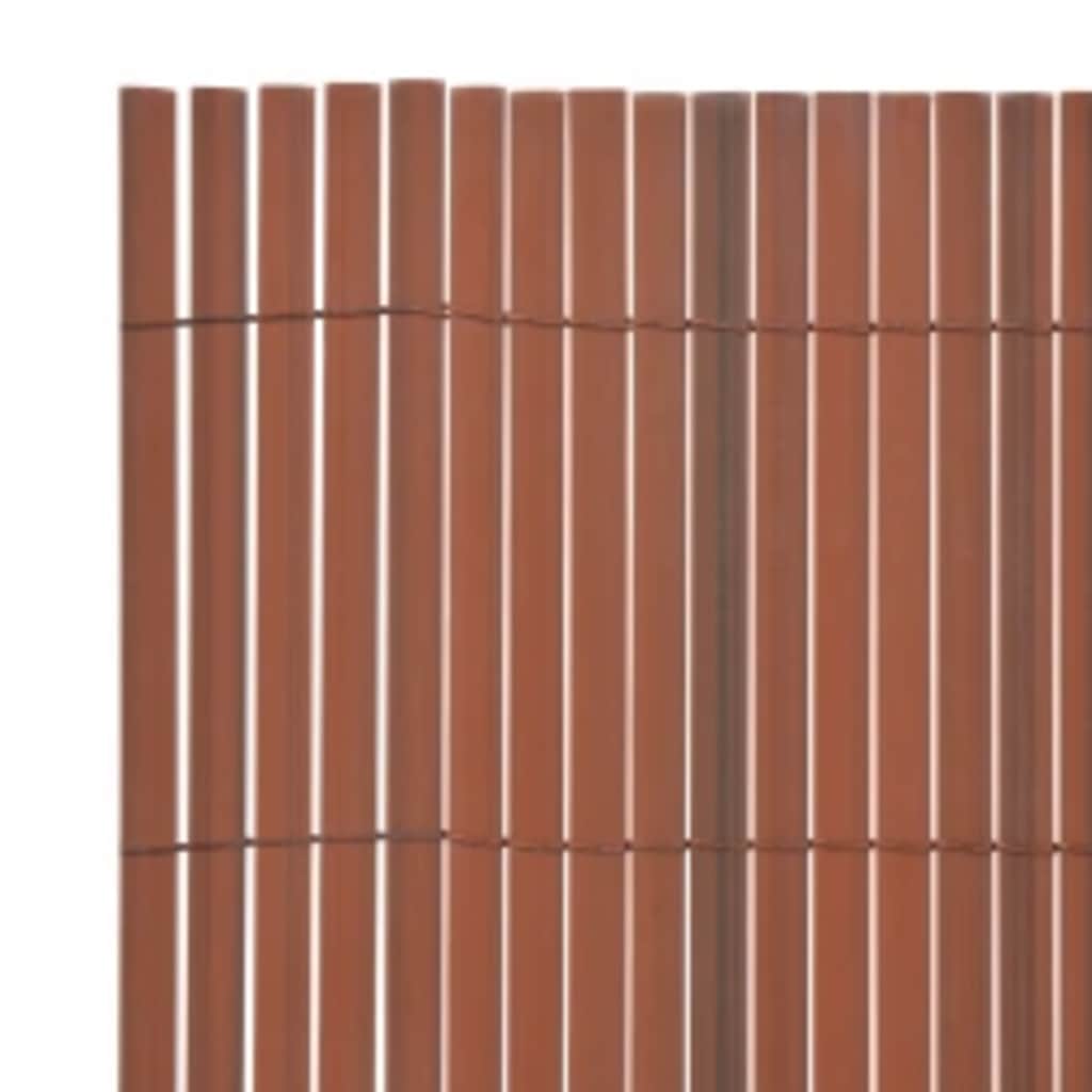 Clôture de jardin double face 110x300 cm Marron - 5