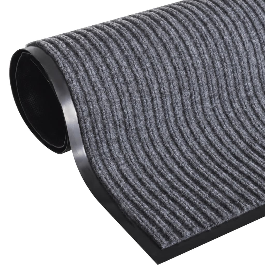 Alfombra de dormitorio | felpudo | alfombra de entrada de pvc gris, 90 x 150 cm cfw31545