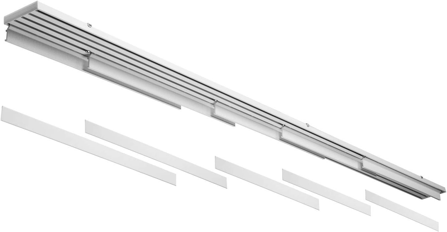 Tendeevolution  Barra De Cortina De Panel De Control De Cuerda Con Abertura A La Izquierda, Riel De 5 Vías Con Soporte De Panel De 65 Cm, Longitud De Montaje En Pared , Leroy Merlin