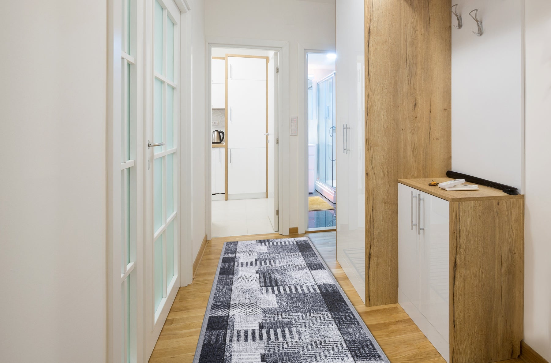 TAPIS DE COULOIR antidérapant ESSENZA gris 120 cm 120x230 cm - 3