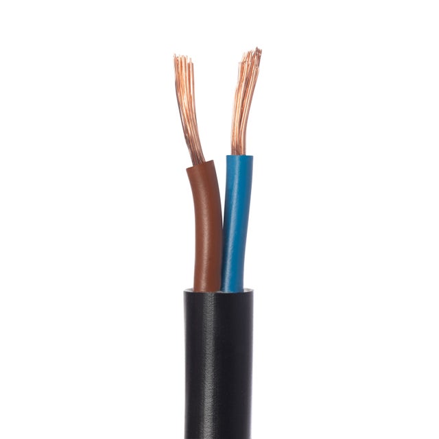 Câble électrique H05VV-F 2 X 1,5 Mm² – Noir – Longueur 60 M – Pour Appareils Domestiques