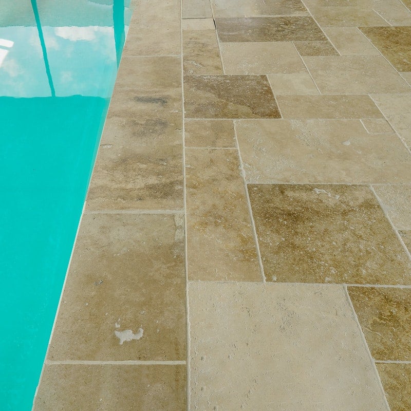 Travertin carrelage opus romain