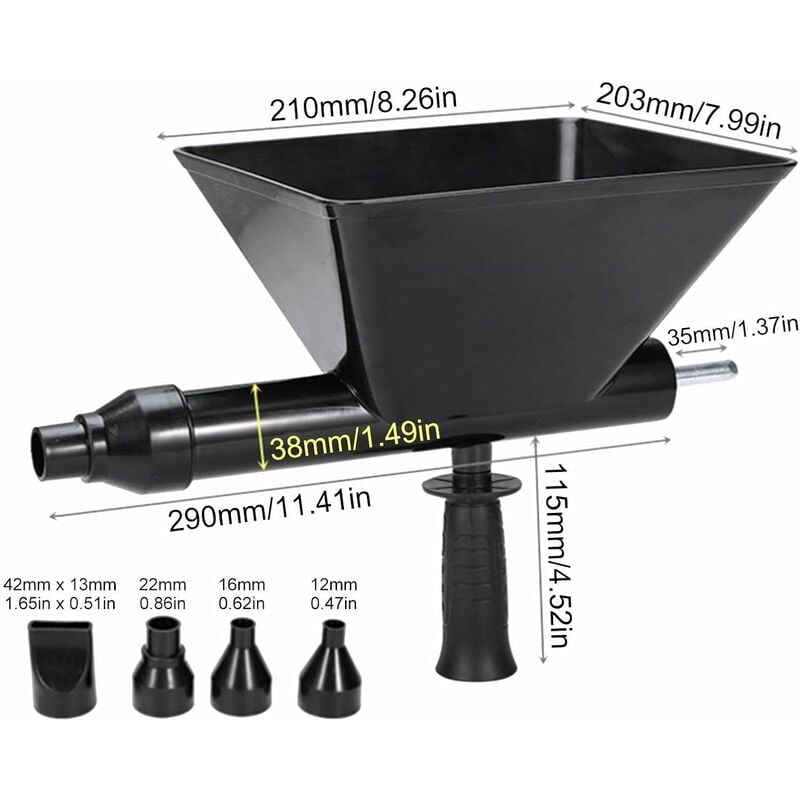 Machine À Coulis De Ciment, Portable Pulvérisateur De Mortier Jointoyeuse Pistolet À Calfeutrer Électrique De Ciment, avec 4 buse MIN - 2