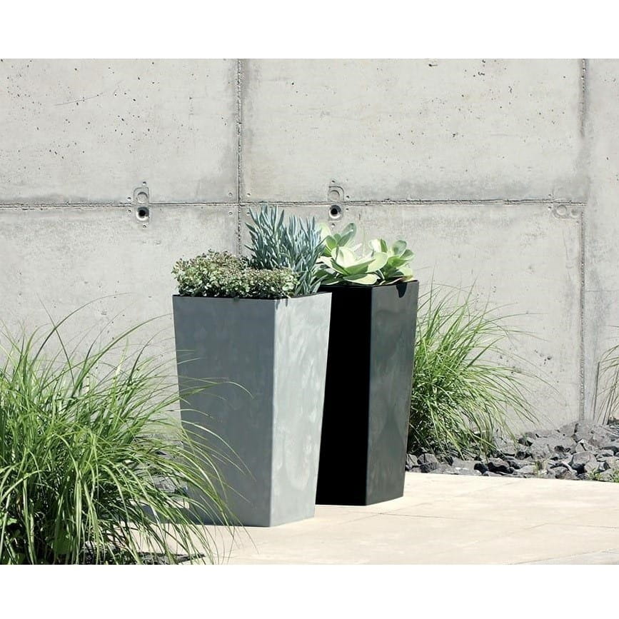 Pote alto 26,6 L Prosperplast Urbi Square Effect plástico COM tanque na cor Antracite, 50 (altura) x 26,5 (largura) x 26,5 (profundidade) cms - 5