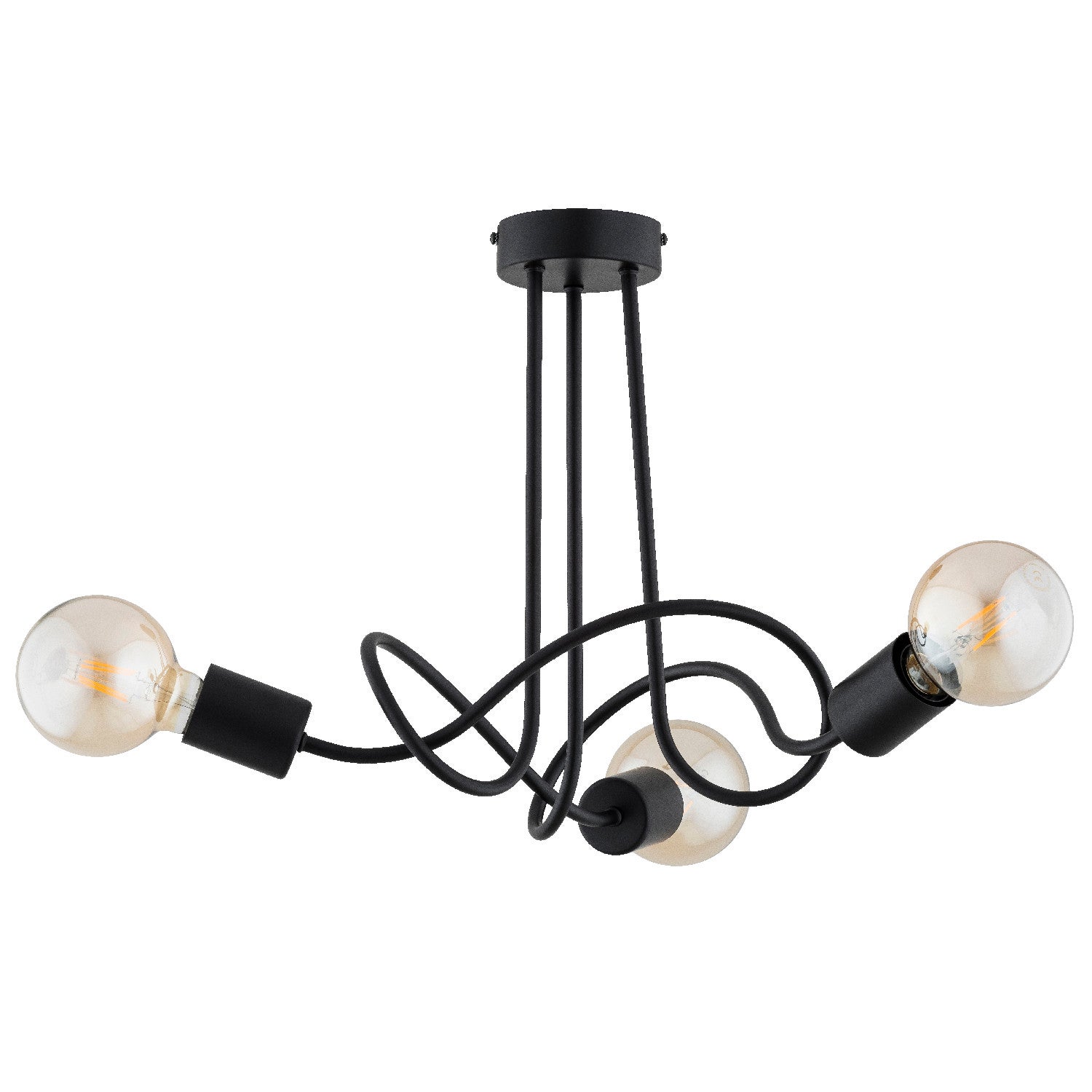 Lampa sufitowa Wingo czarna 3xE27x15W wym: 36 x 41 x 41 cm metal Alfa