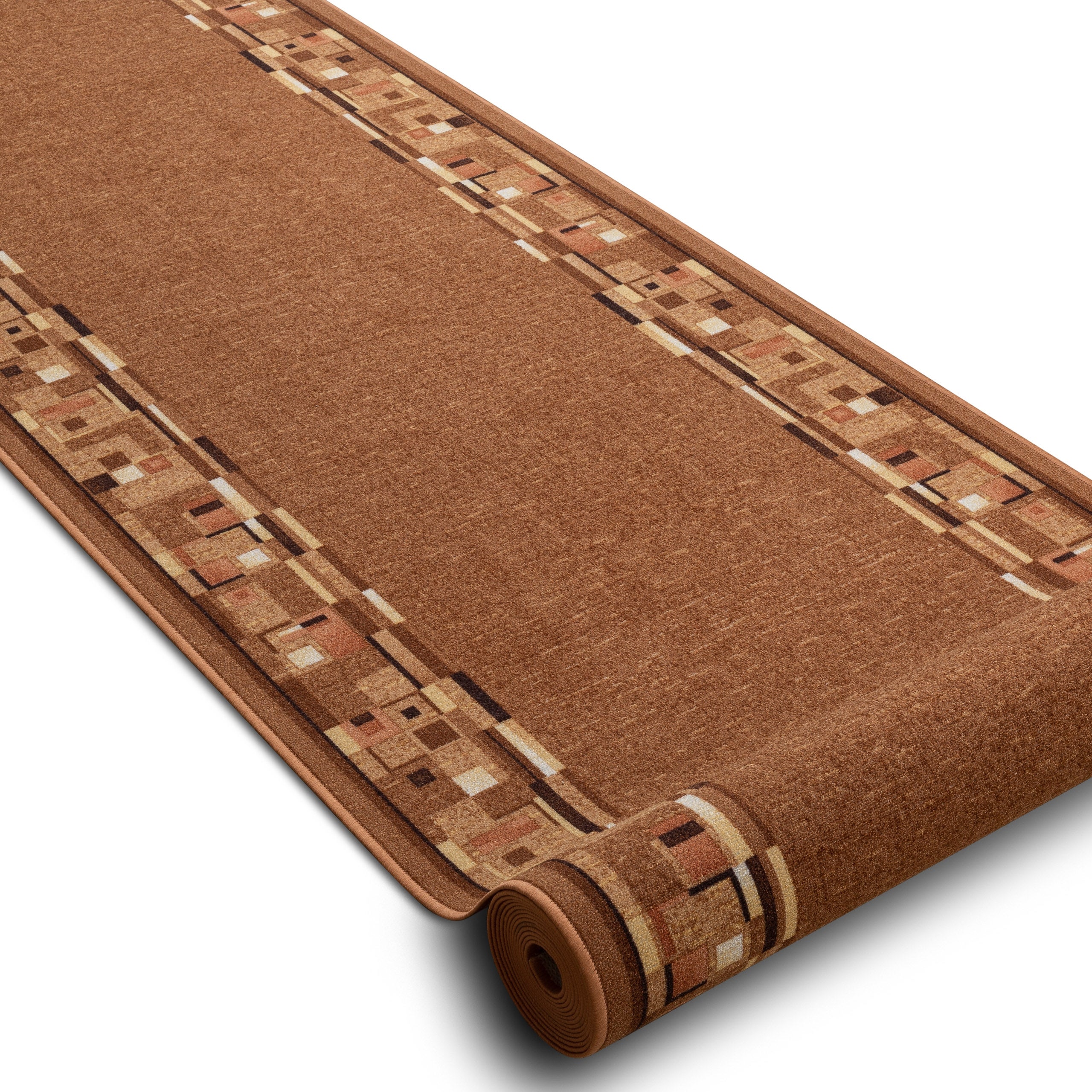Alfombra de pasillo con refuerzo de goma bombay beige oscuro 67cm 67x180 cm