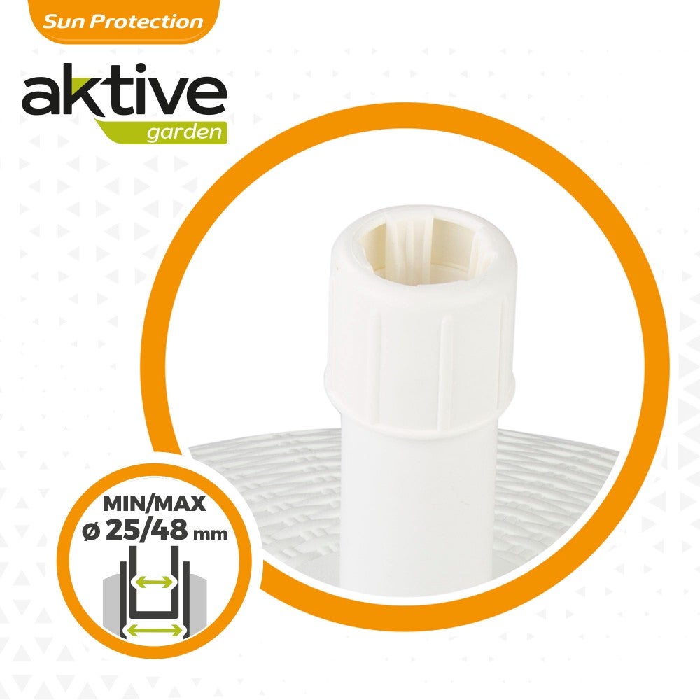 Base para sombrilla circular blanca 25-48 mm Aktive - 4