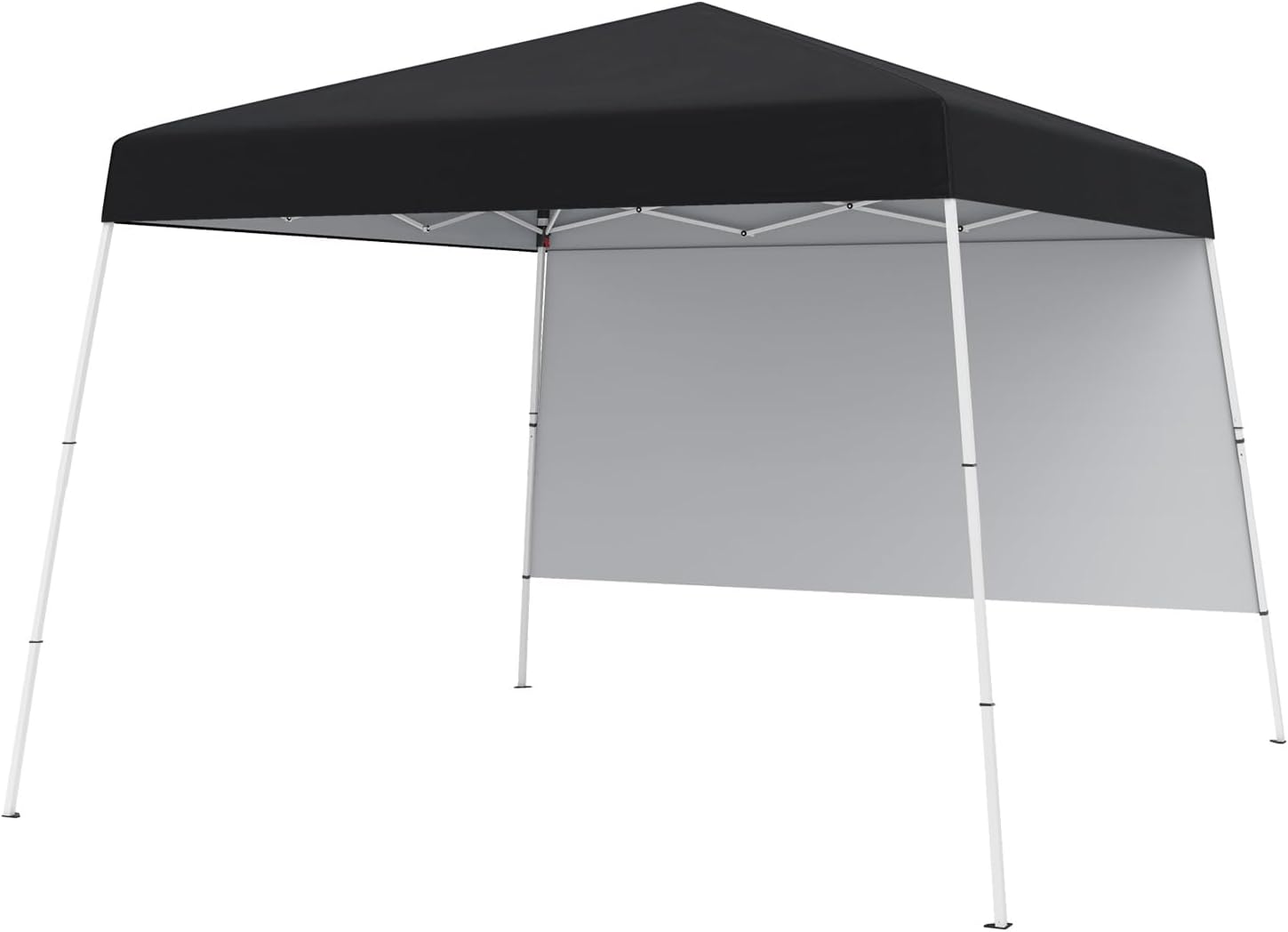 Składana Altana Ogrodowa 3 x 3 m, Daszek z Boczną Ścianką, Torba Transportowa, 4 Kołki, Wodoodporny Namiot Ogrodowy na Imprezy/Kemping (Czarny)