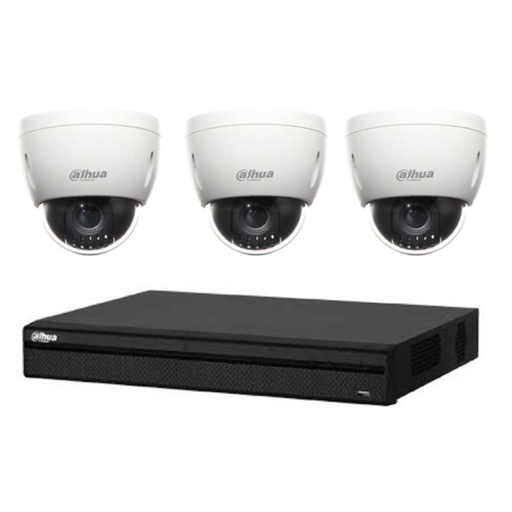 Kit de Vidéosurveillance Dahua DVR HCVR8208AS3 et 3 Mini Caméras Dôme ...