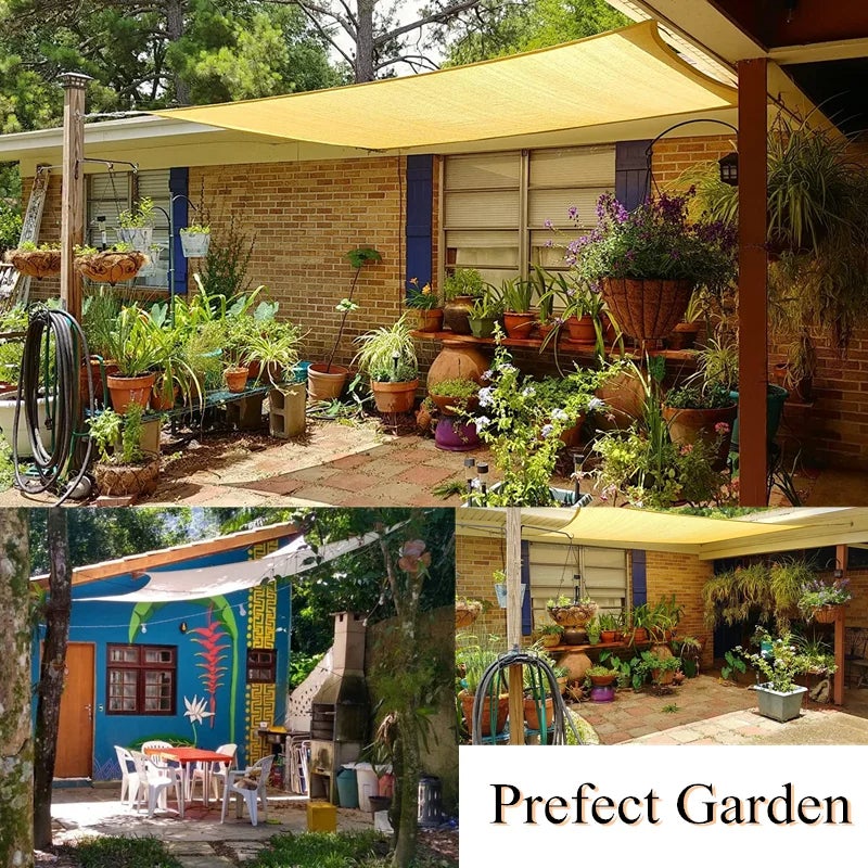 Vela de Sombra, Toldo Rectangular para Exteriores de 2x3 m, Parasol Impermeable Anti-UV, Tela de Sombra para Acampar para jardín, Patio, Piscina - 8