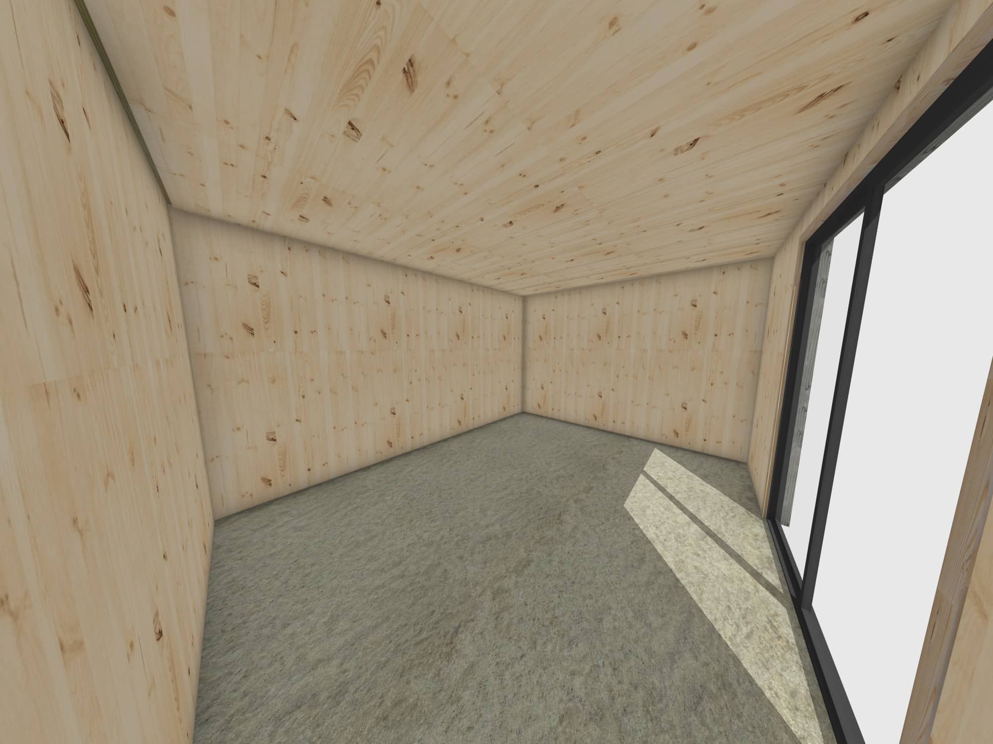 Studio de jardin hébergement en bois 4,4 x 3,5 x 2,7 m / menuiseries alu k-line - 5