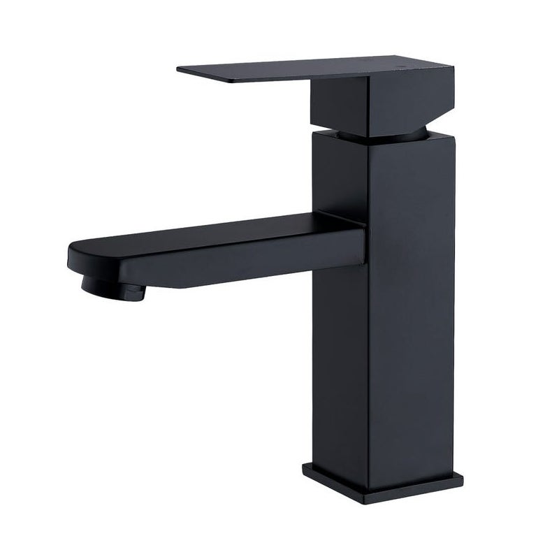 Czarny kran łazienkowy, mosiężny kran mieszający do umywalki, kran mieszający do łazienki z wężami do ciepłej i zimnej wody