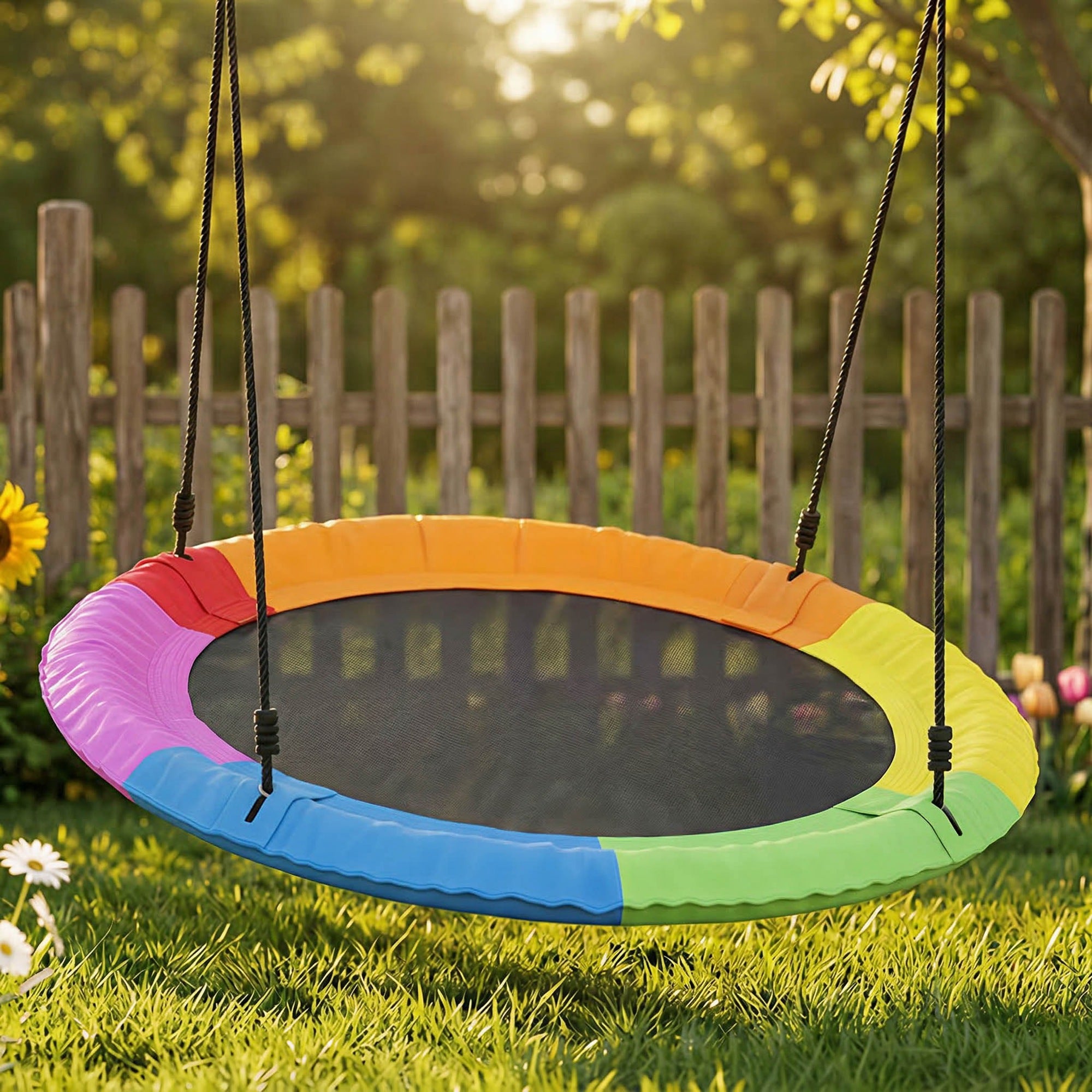 Baloiço Infantil AIYAPLAY Tecido Oxford, PE Multicolor 120x120x180 cm - 2