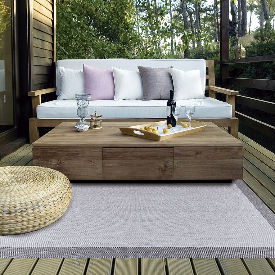 Alfombra vinílica living, alfombra de exterior e interior premium. alfombra terraza, salón, cocina... gris-gris 60x200cm
