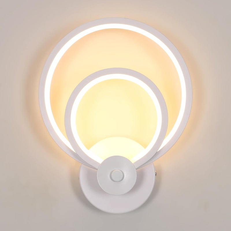 Wewnętrzna lampa ścienna LED nowoczesna lampa ścienna akrylowe oświetlenie ścienne do sypialni salonu korytarza klatki schodowej biała ciepła