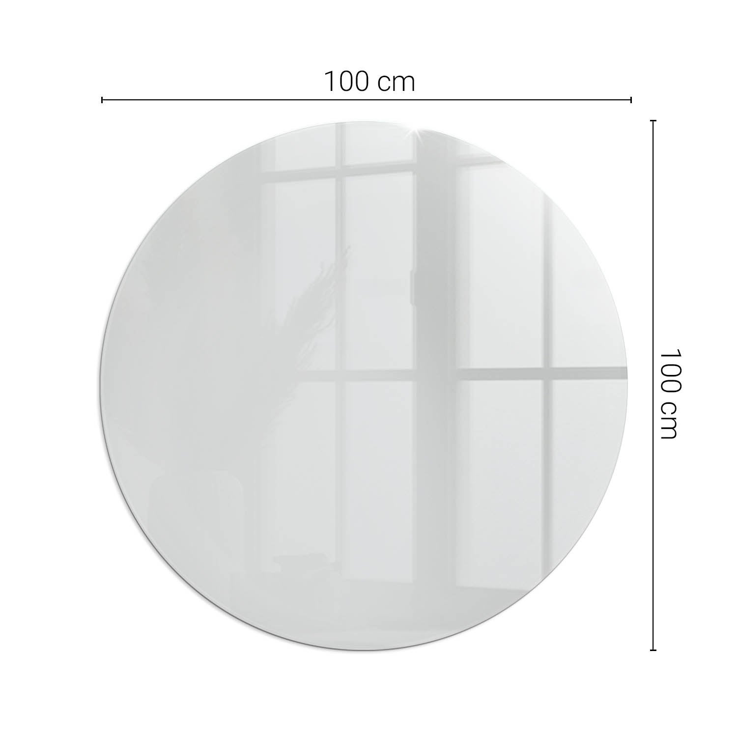 Duża szklana ochronna podkładka pod piec - fi 100 cm - Kolor Szary - TULUP - 2
