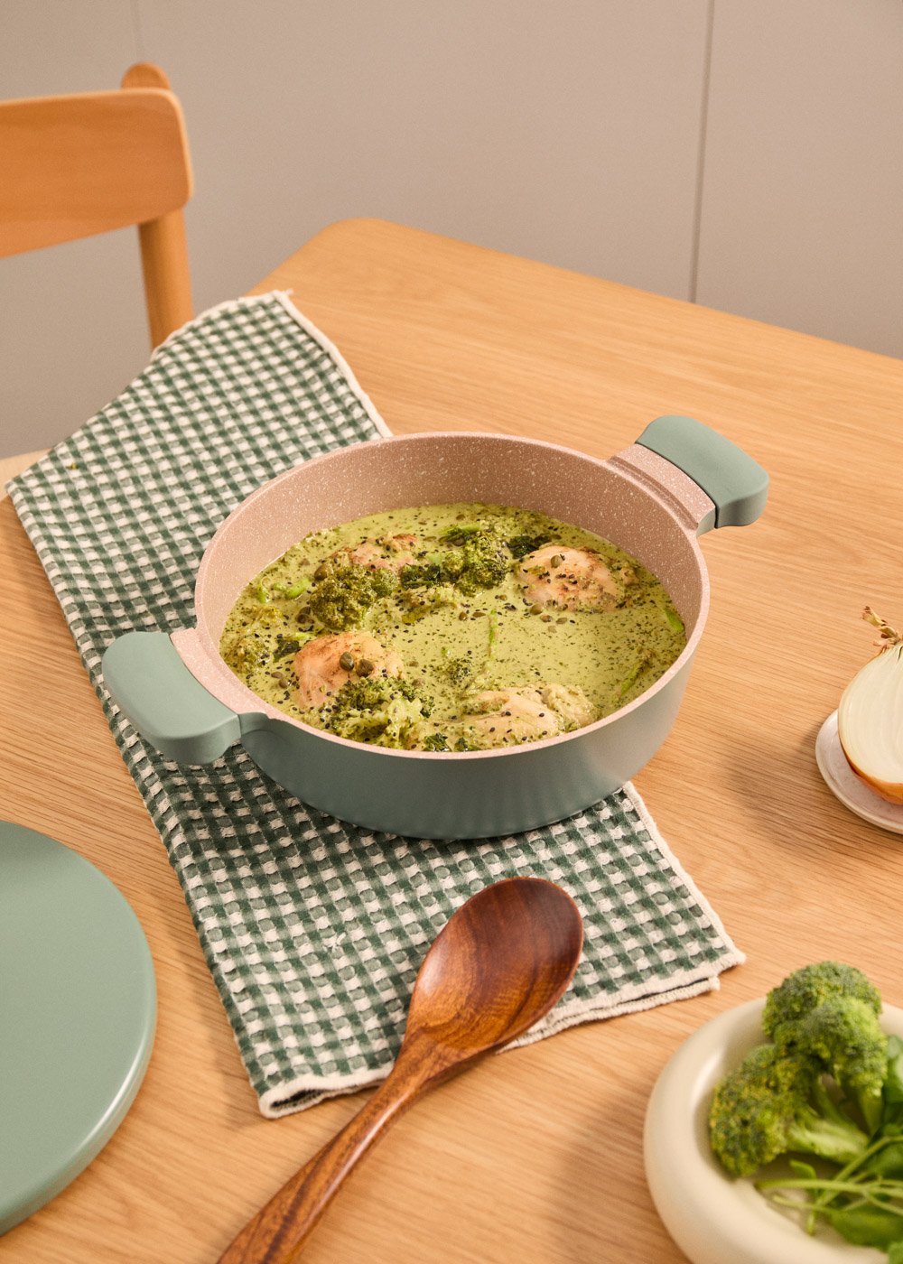 CREATE - POT STUDIO - Odlewany aluminiowy garnek z ceramiczną wkładką - Sauge