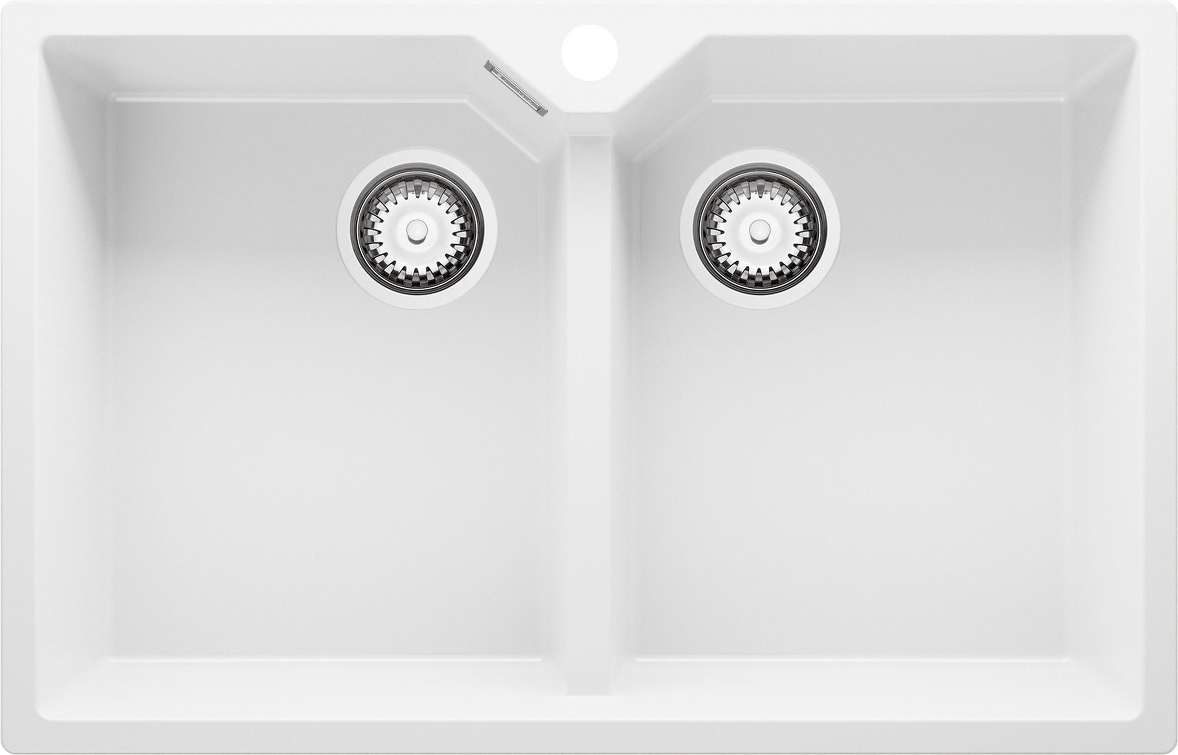 PRIMAGRAN Fregadero Cocina Blanco 78x50cm Fregadero Granito 2 Senos primagran-fregadero-cocina-blanco-78x50cm-fregadero-granito-2-senos
