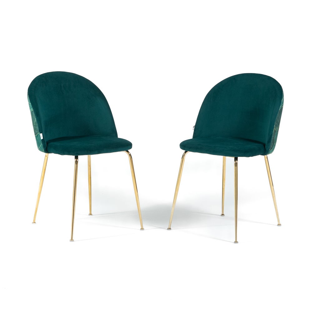 Ensemble Salle à Manger 2 Chaises Velours Crème + Table Chêne 80x80 Cm - Style Moderne Et Compact - 2