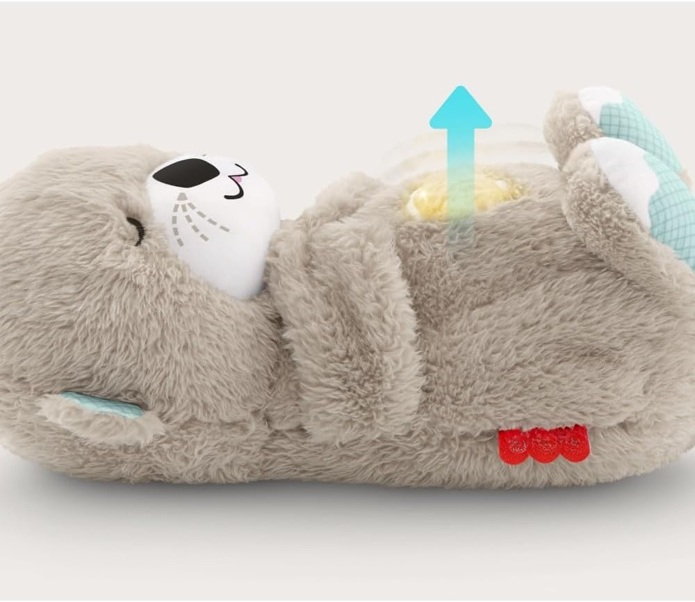 Loutre en peluche | Veilleuse musicale pour bébé | Veilleuse à bruit blanc pour bébé |Cadeau de baptême (piles non incluses) - 3
