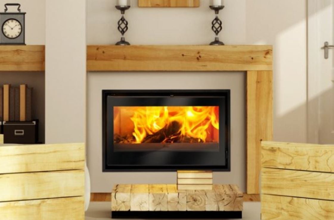 Lacunza  Bricosol, Chimenea Insertable A Leña Modelo Aroa 800 De , Leroy Merlin