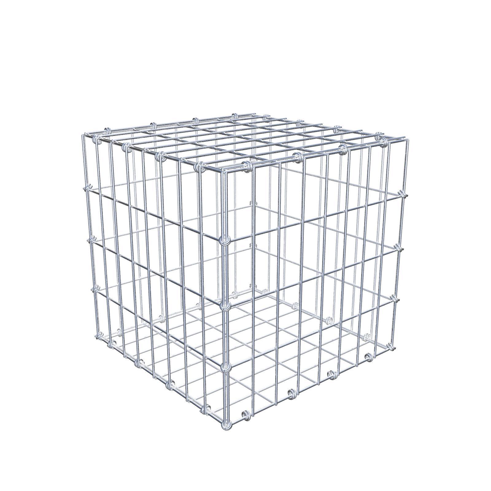 Gabion 40 cm x 40 cm x 40 cm (dł. x wys. x gł.), rozmiar oczek 5 x 10 cm, pierścień spiralny