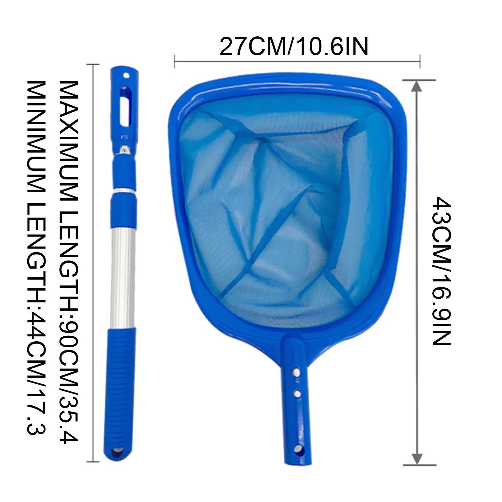1*Écumeur de piscine, kit de nettoyage de piscine, accessoires de piscine en filet à mailles fines pour spas, piscines, feuilles de piscine et saleté - 2
