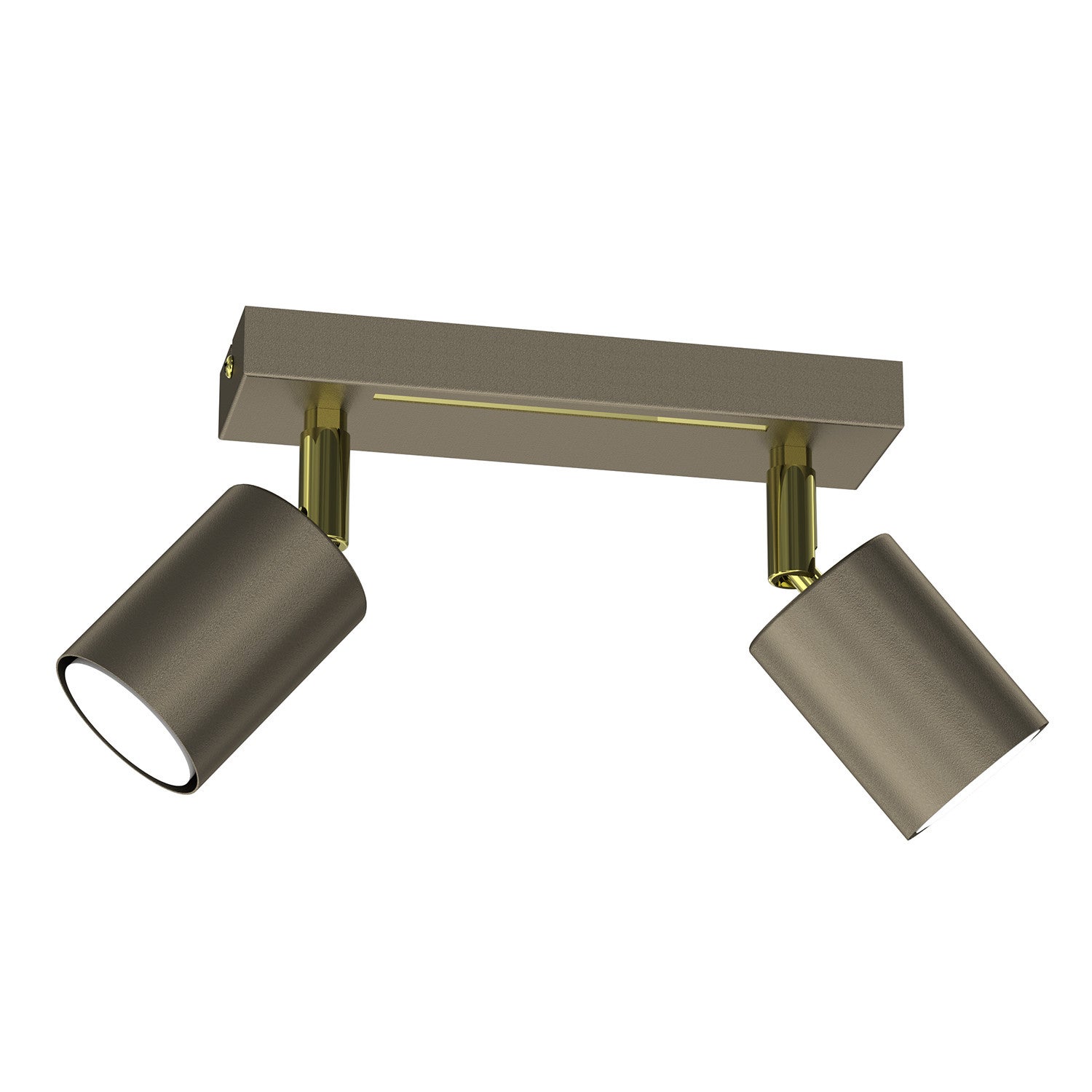 Reflektor sufitowy spot natynkowy Striper listwa tytanowy złoto-złoty połysk 2xGU10x8W wym: 14,5 x 20 x 5,5 cm metal Luminex