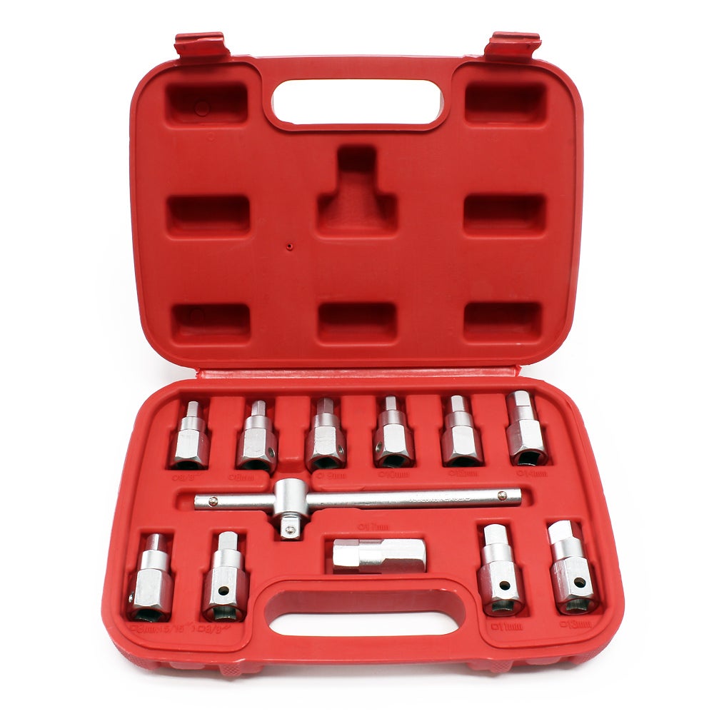 Coffret de douille de vidange 12 pièces Kit de clés Outil pour Huile de voiture et - 2