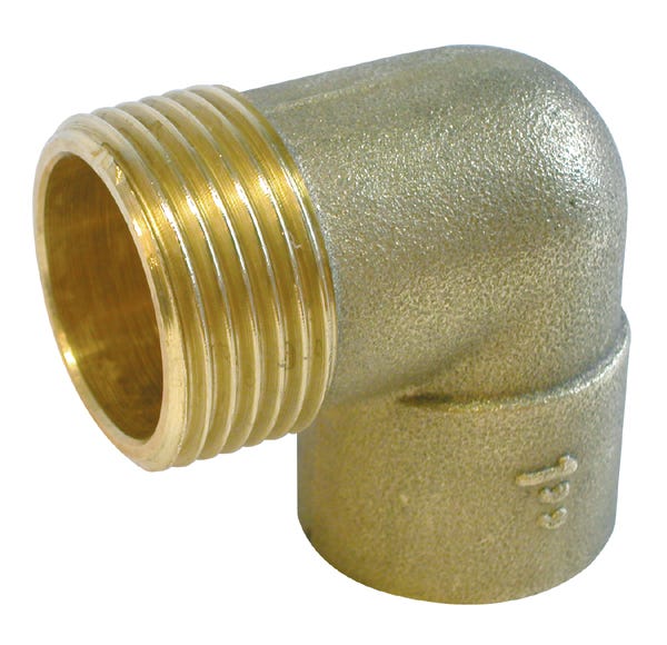 Raccord coude mâle M.15X21(1/2'') cuivre à visser - (lot de 10 Raccord coude mâle M.15X21(1/2'') cuivre à visser - (lot de 10