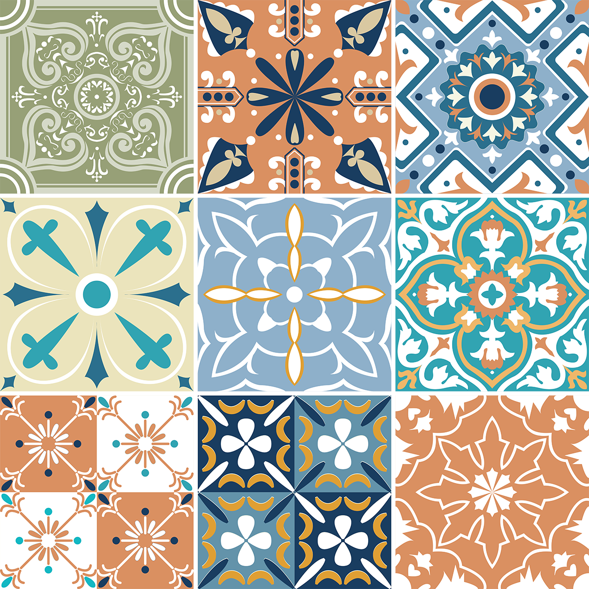 9 adesivi piastrelle zorina - Sticker adesivo - adesivi murali - 9stickers10x10cm - 2