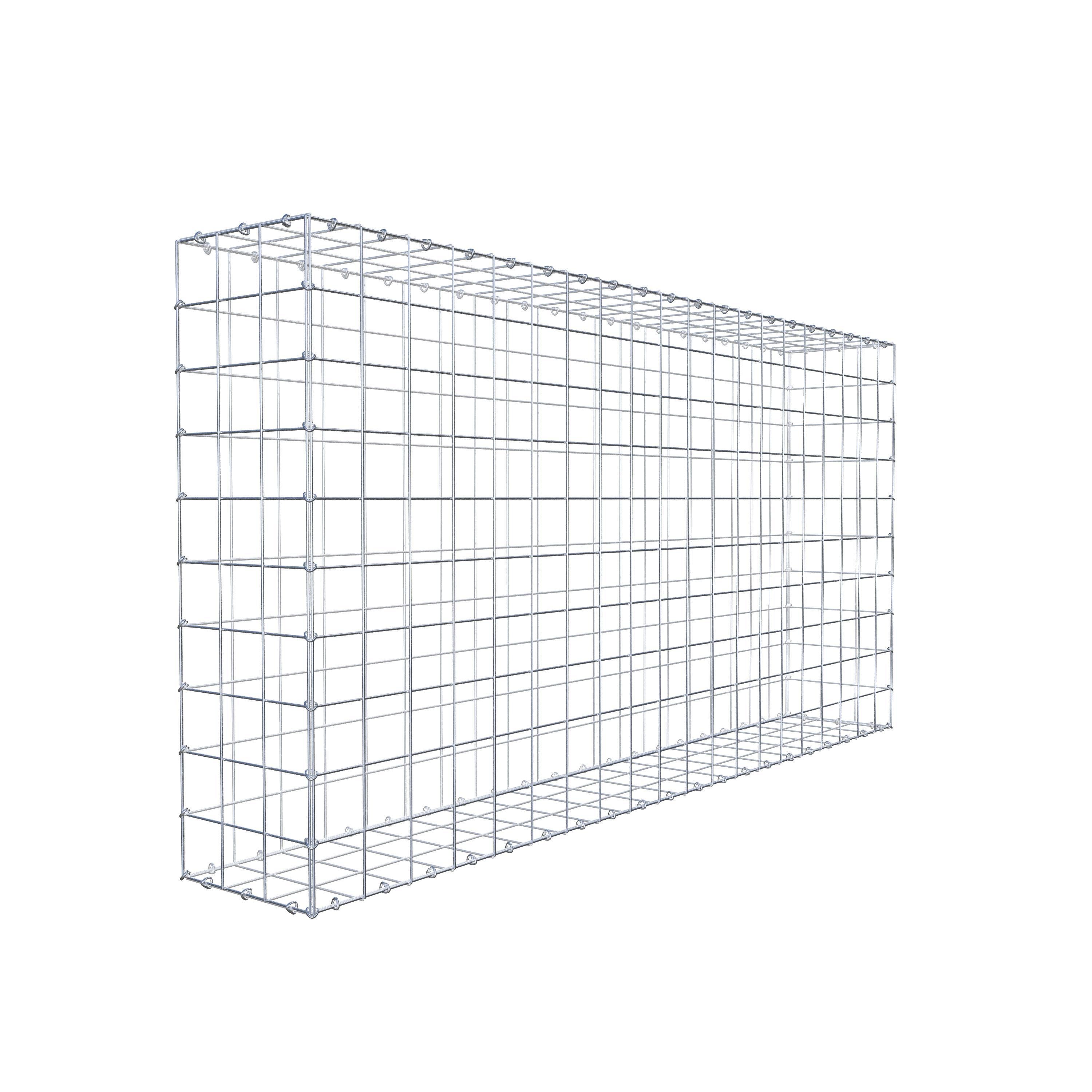 Gavión de acero galvanizado 200x100x30cm (LxAxP), malla 10 x 10cm, Anillo en C, jaula metálica para muro o jardín - 9