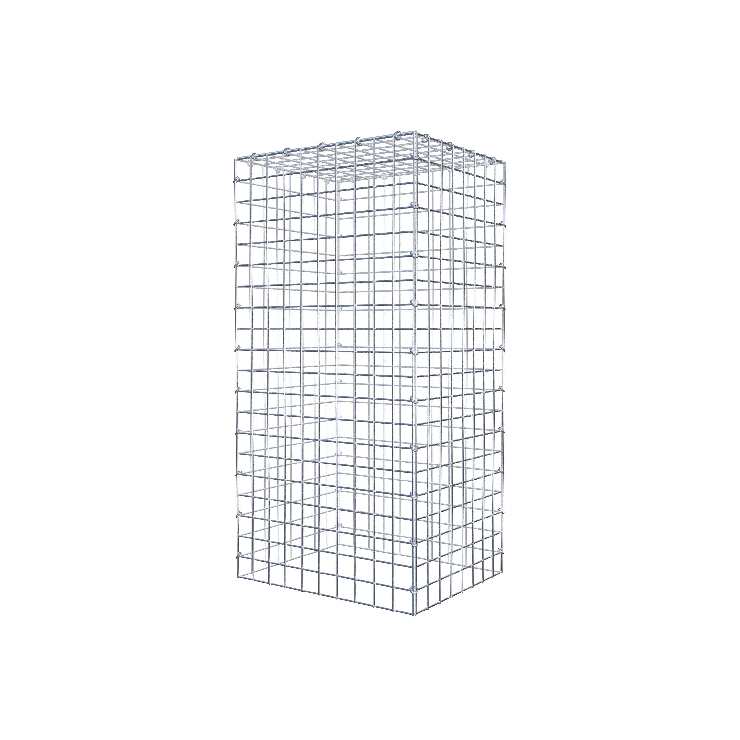 Gavión para apilar en acero galvanizado 100x40x50cm (LxAxP), malla 5 x 5cm, Anillo en C, sin rejilla inferior - 2
