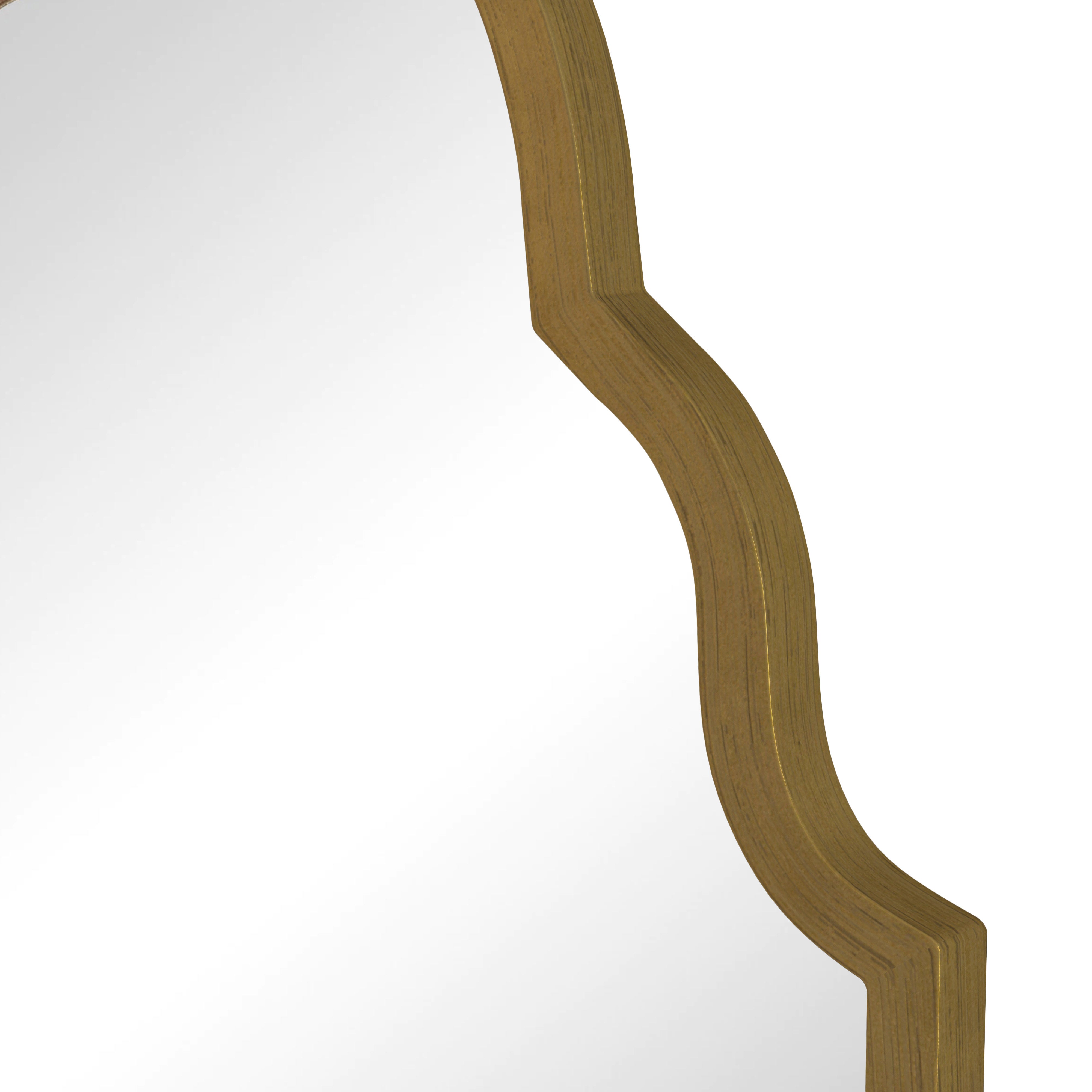 Prostokątne lustro ścienne z brązu 61x101 cm - Szkło bezpieczne w metalowej ramie - Do łazienki, salonu i sypialni - 5