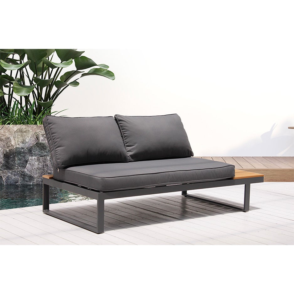 Salon de jardin en aluminium - STACY GRIS - 2