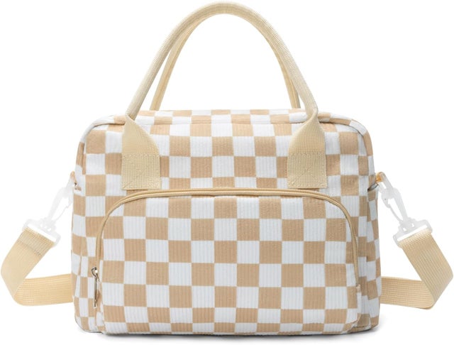 Bolsa térmica para el almuerzo para mujer, lonchera térmica grande de 12 l, reutilizable, impermeable, con correa para el hombro, para niñas y adulta