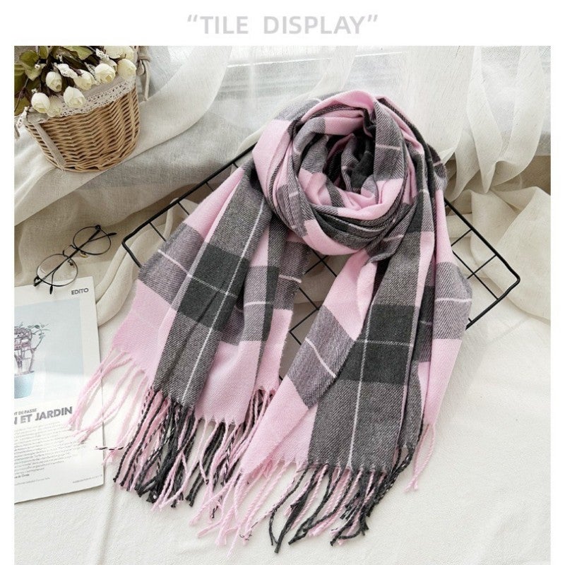 Sciarpa Donna Sciarpa Uomo Lana Nero Righe Windsor Gallo Versace