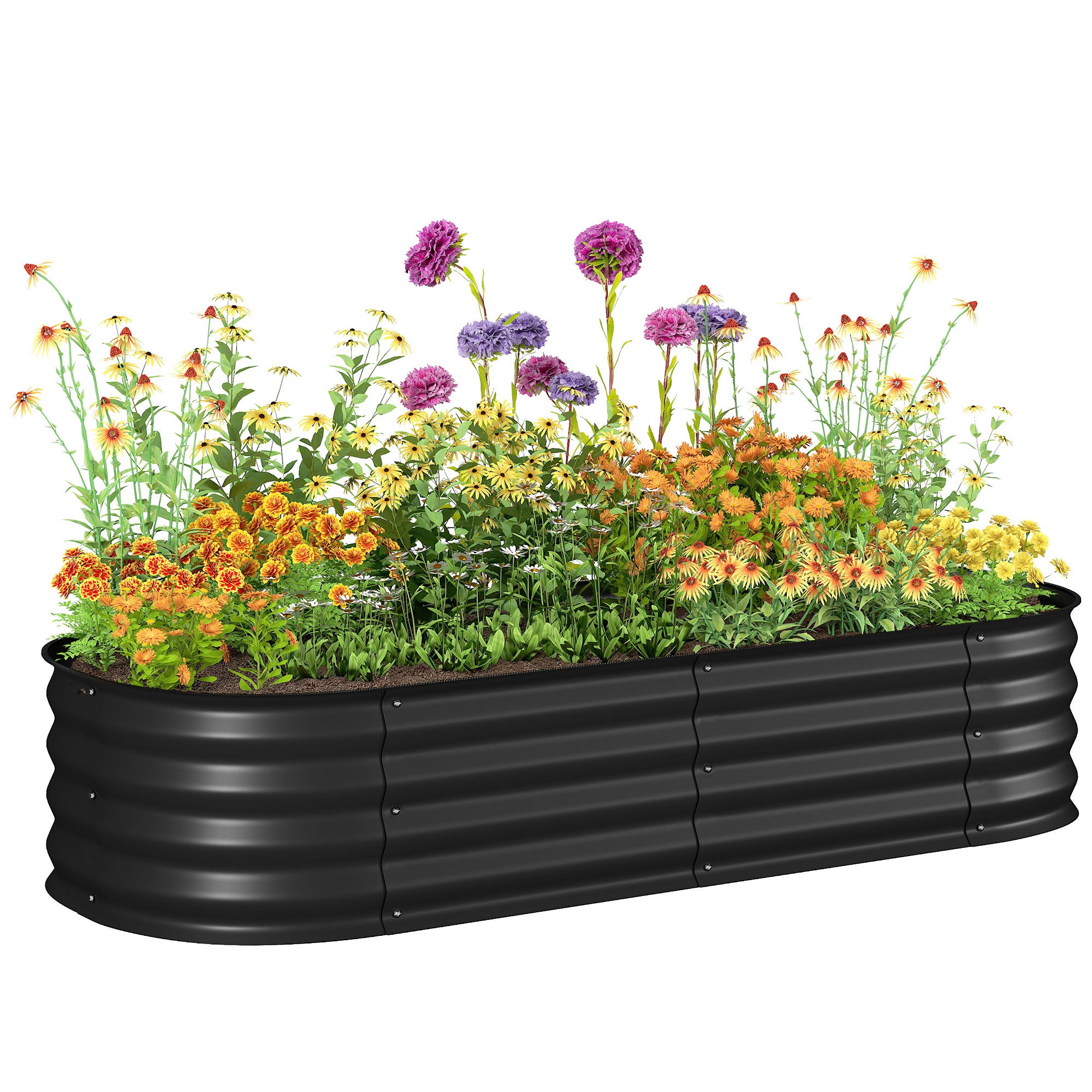 Jardinière surélevée carré potager jardin acier modulable légumes ...