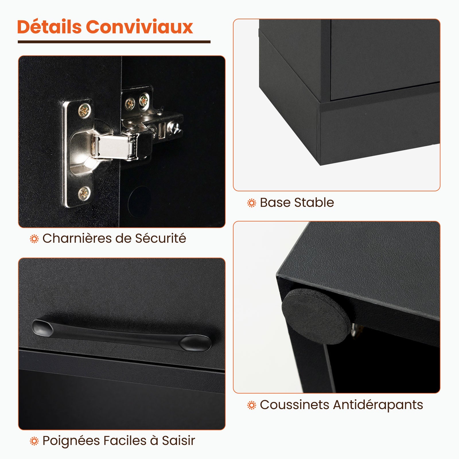 Mueble Baño, Mueble Columna Baño de 190 cm para Baño con 2 Armarios de Doble Puerta y 2 Estantes, Dispositivos Antirrebote, Estante de Baño de - 2