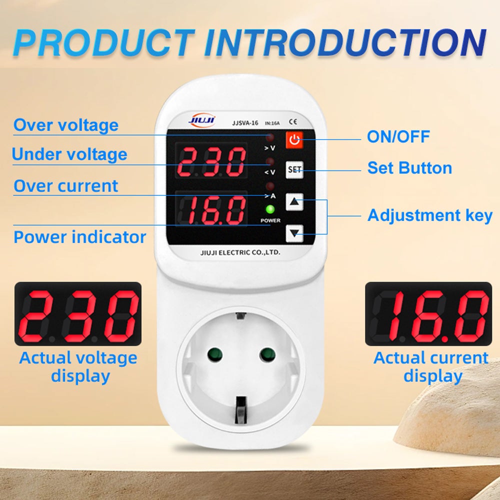 Protezione automatica della tensione e della corrente Display a LED Protezione del frigorifero multifunzionale con funzione di ripristino - 4