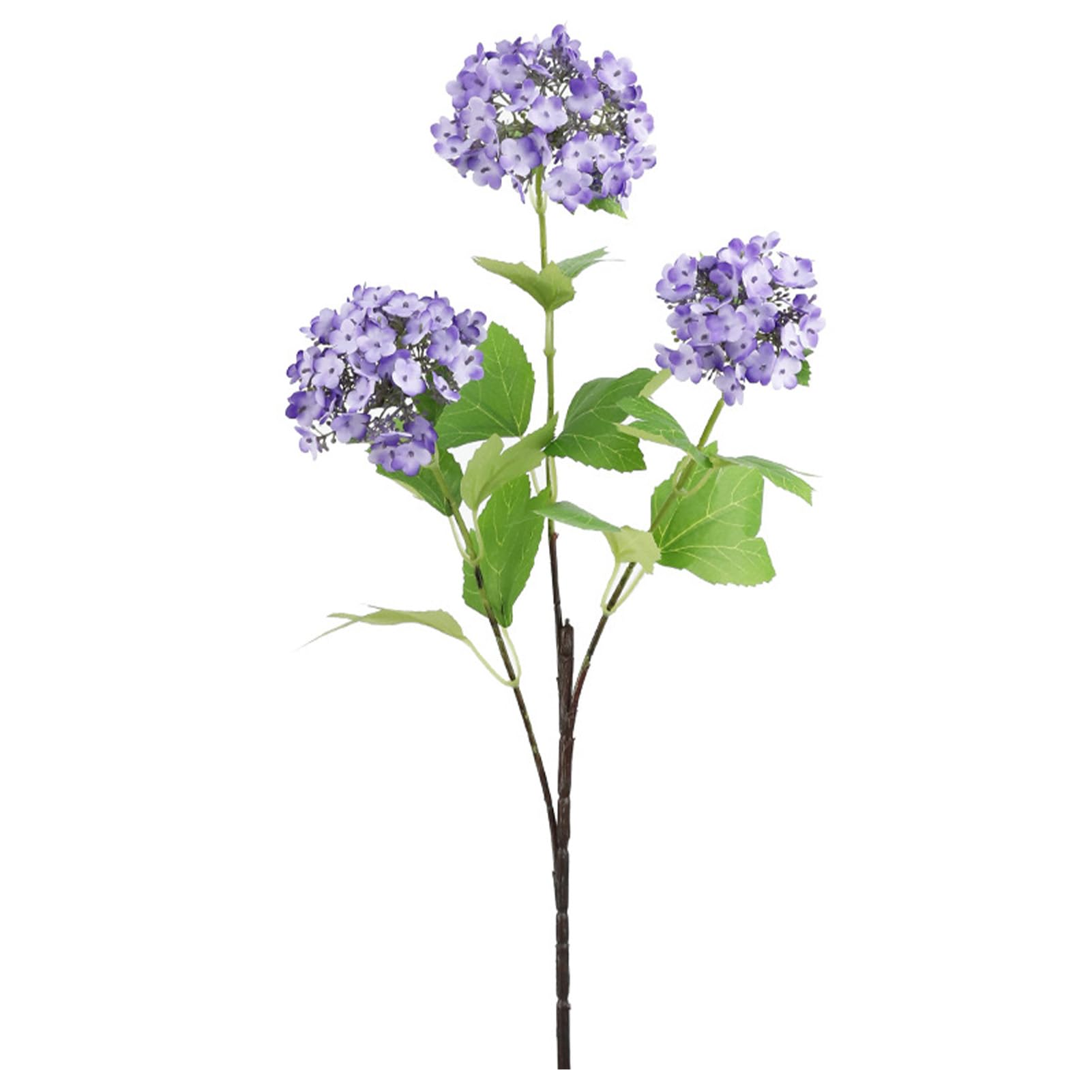 Hortensia artificiel réaliste, 3 têtes de fleurs, fleur de Simulation décorative pour la maison, le mariage et le bureau (violet) - 6